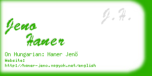 jeno haner business card